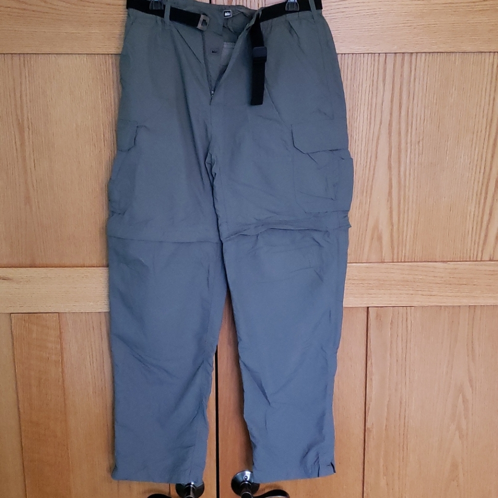 REI mens gray convertible hiking pants M 32L